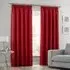 Faux Silk Curtains with Pencil Pleat - Red