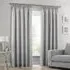 Faux Silk Curtains with Pencil Pleat - Silver