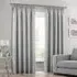 Faux Silk Curtains with Pencil Pleat - Silver
