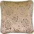 Flock Rose Filled Cushion 2 Pack - Brown, Velvet