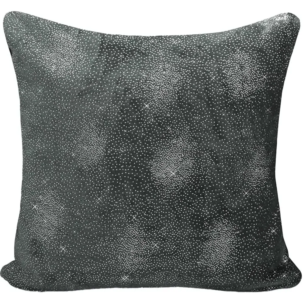 Glitter Filled Cushion 2 Pack - Charcoal, Fleece image