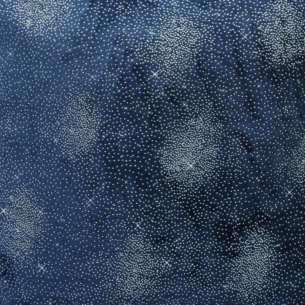 Glitter Filled Cushion 2 Pack - Navy, Fleece
