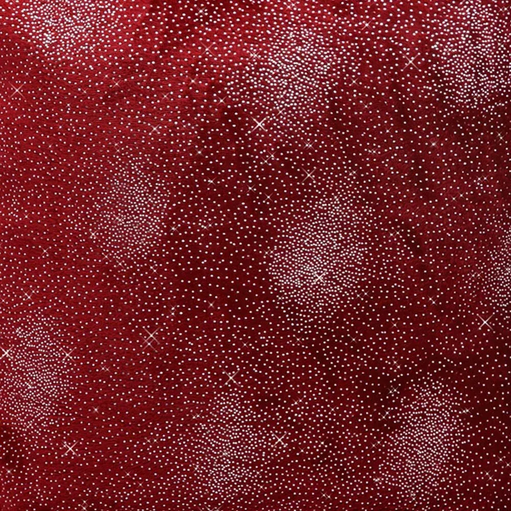 Glitter Filled Cushion 2 Pack - Red, Fleece