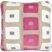 Glitter Square Filled Cushion 2 Pack - Pink