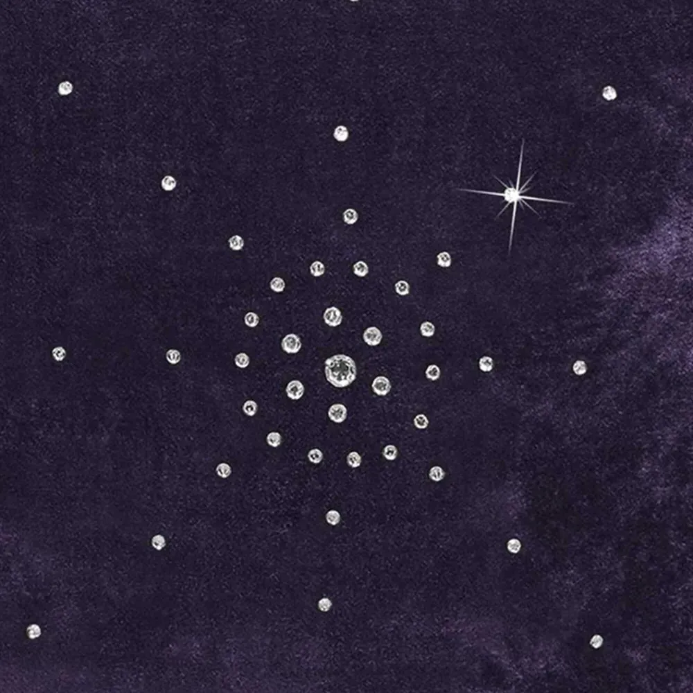 Grace Diamante Filled Cushion 2 Pack - Purple, Velvet