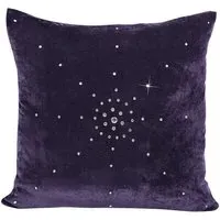 Grace Diamante Filled Cushion 2 Pack - Purple, Velvet