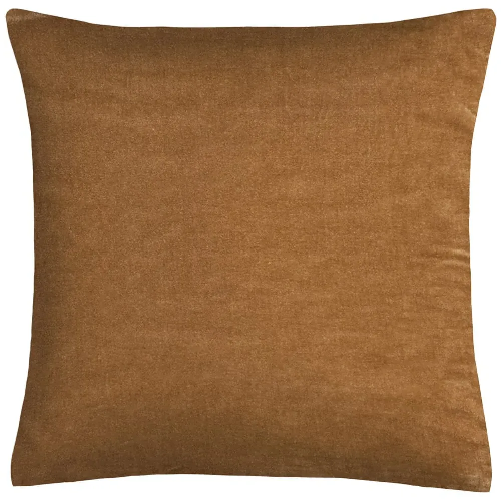Grace Velvet Filled Cushion 2 Pack - Brown