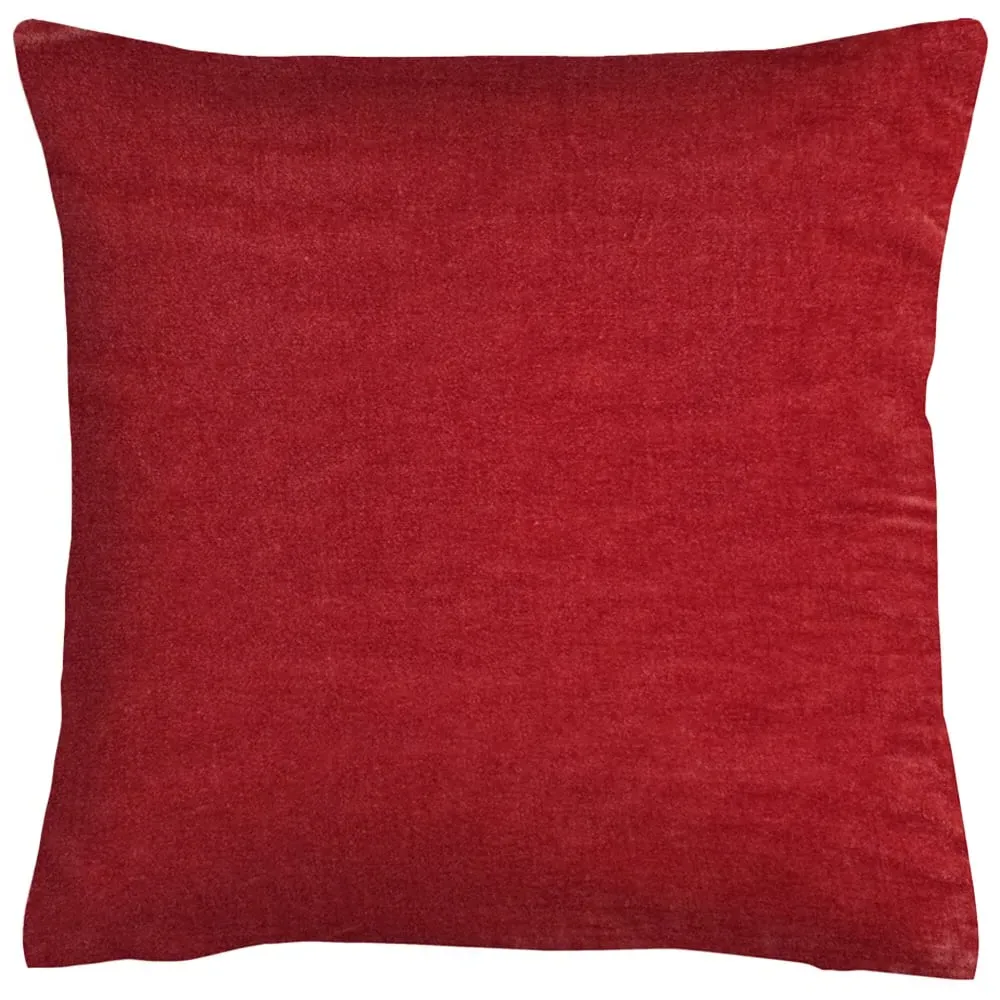 Grace Velvet Filled Cushion 2 Pack - Red