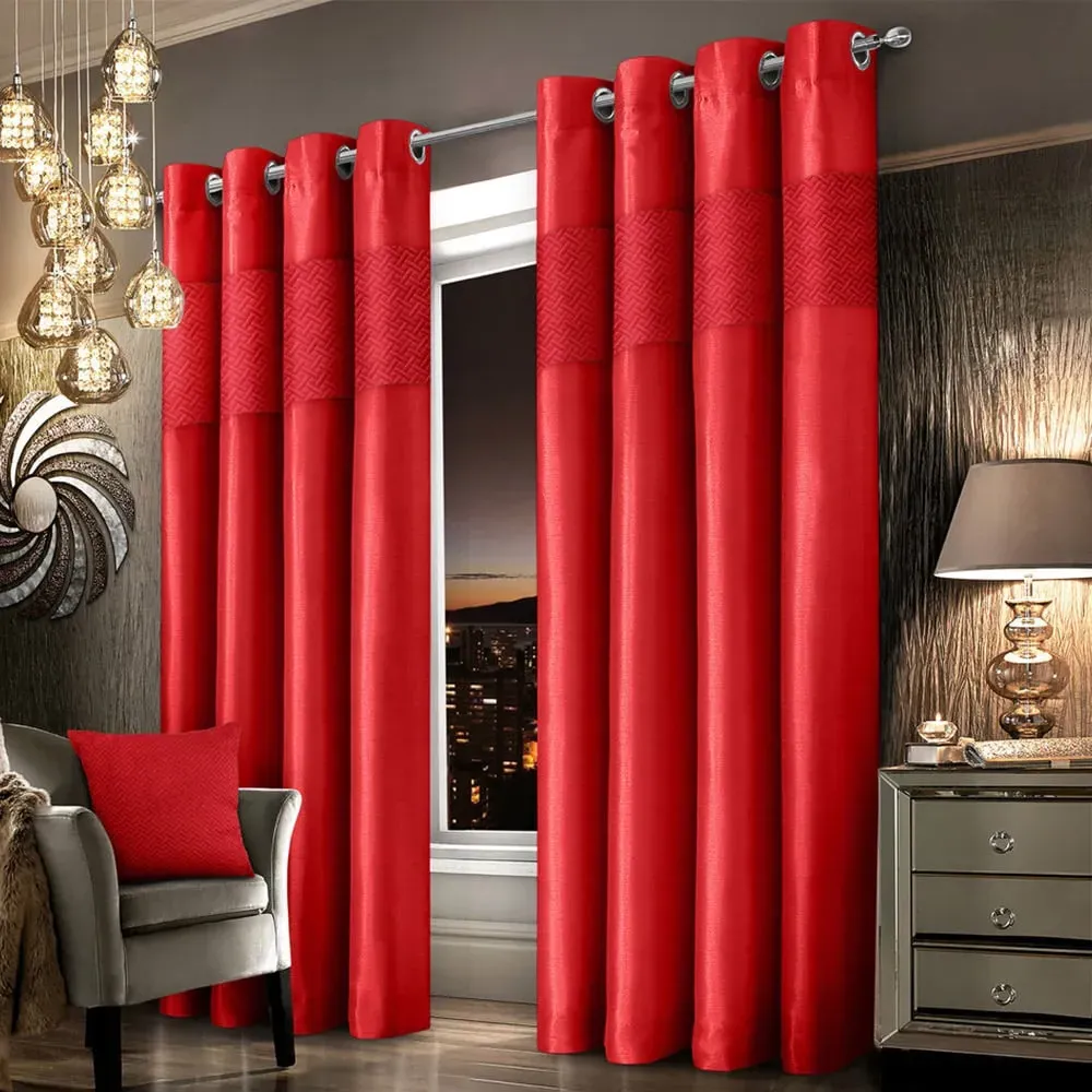 Hartley Ringtop Curtains - Red