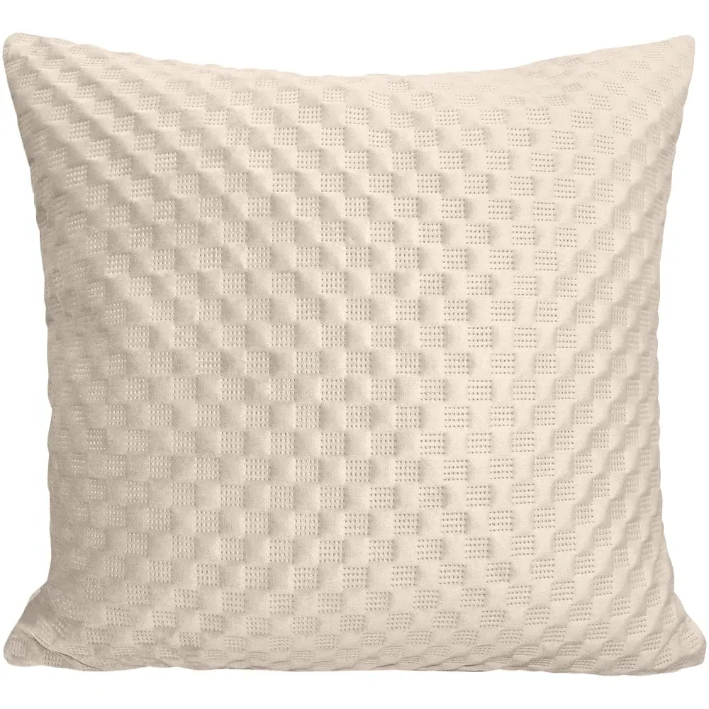 Heaton Filled Cushion 2 Pack - Cream, Velvet image