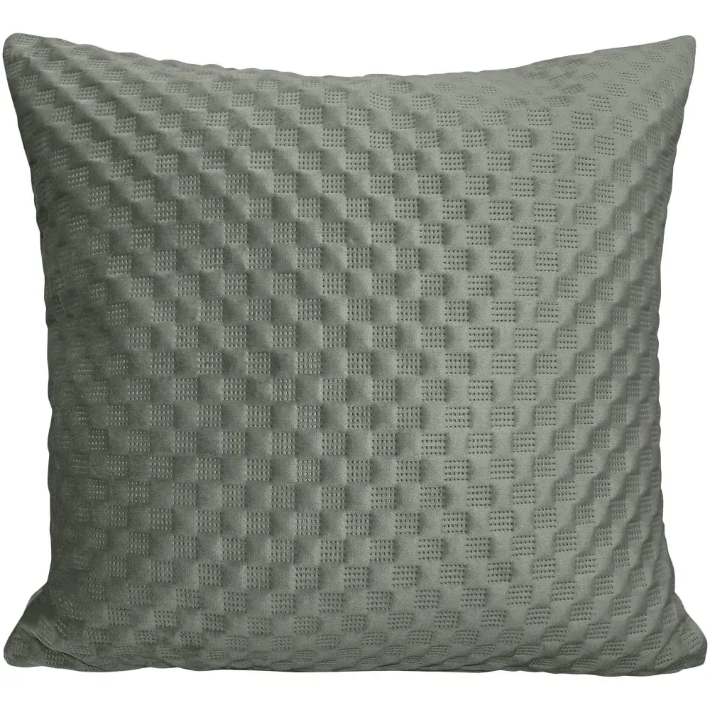 Heaton Filled Cushion 2 Pack - Grey, Velvet