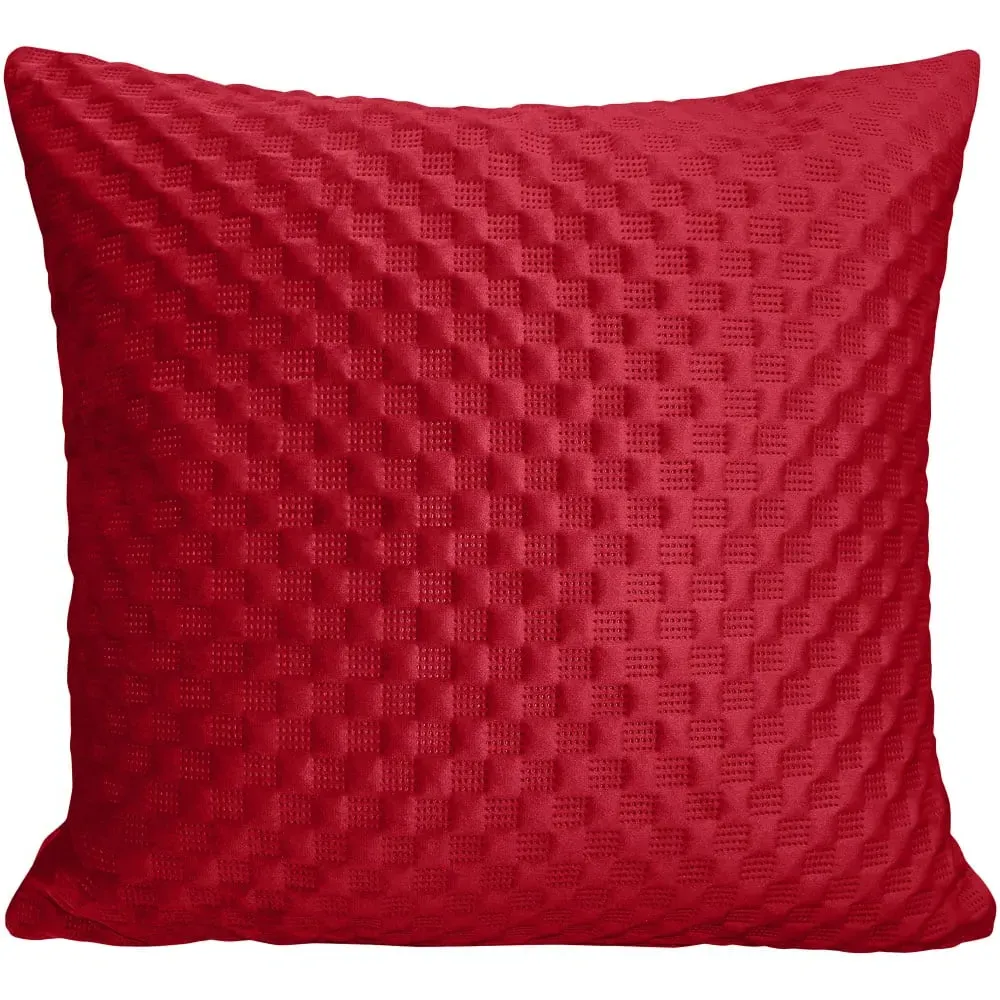 Heaton Filled Cushion 2 Pack - Red, Velvet