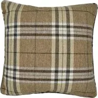 Hugo Check Filled Cushion 2 Pack - Brown