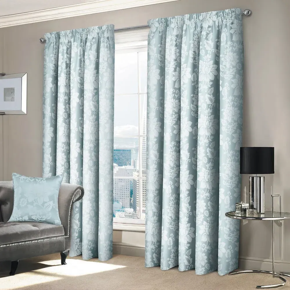 Iris Tape Top Curtains - Silver image