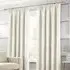 Jacquard Curtains with Leaf Pattern - Cream