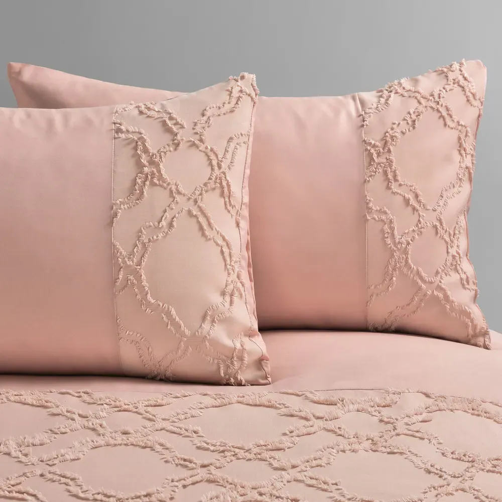 Kiera Double Tufted Duvet Set - Pink