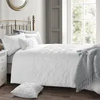 Kiera Double Tufted Duvet Set - White