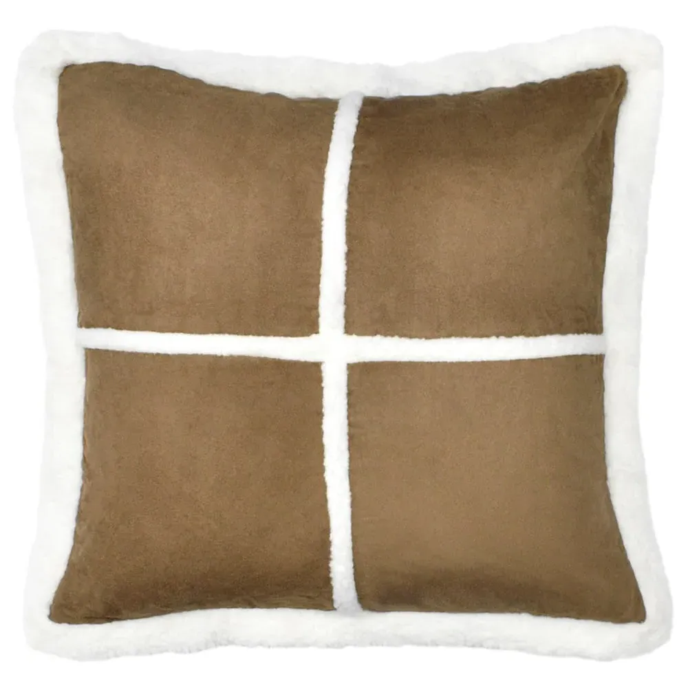 Large Sheepskin Cushions 2 Pack - Brown