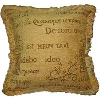 Latin Large Filled Cushion 2 Pack - Cream