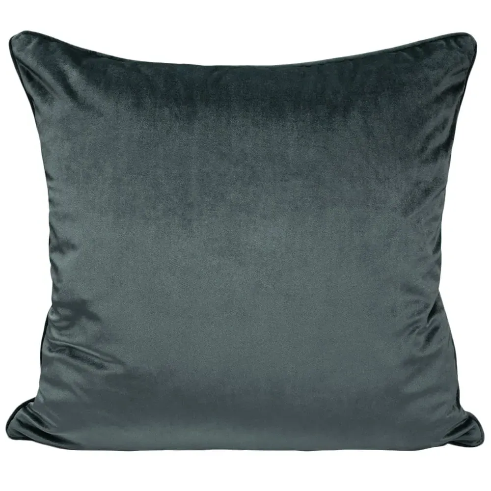 Milano Filled Cushion 2 Pack - Grey, Velvet image