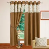 Natasha Eyelet Curtains - Latte, Cream
