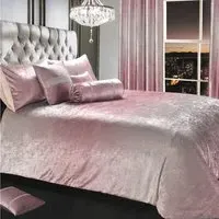 Ombre Single Duvet Set - Pink, Crushed Velvet