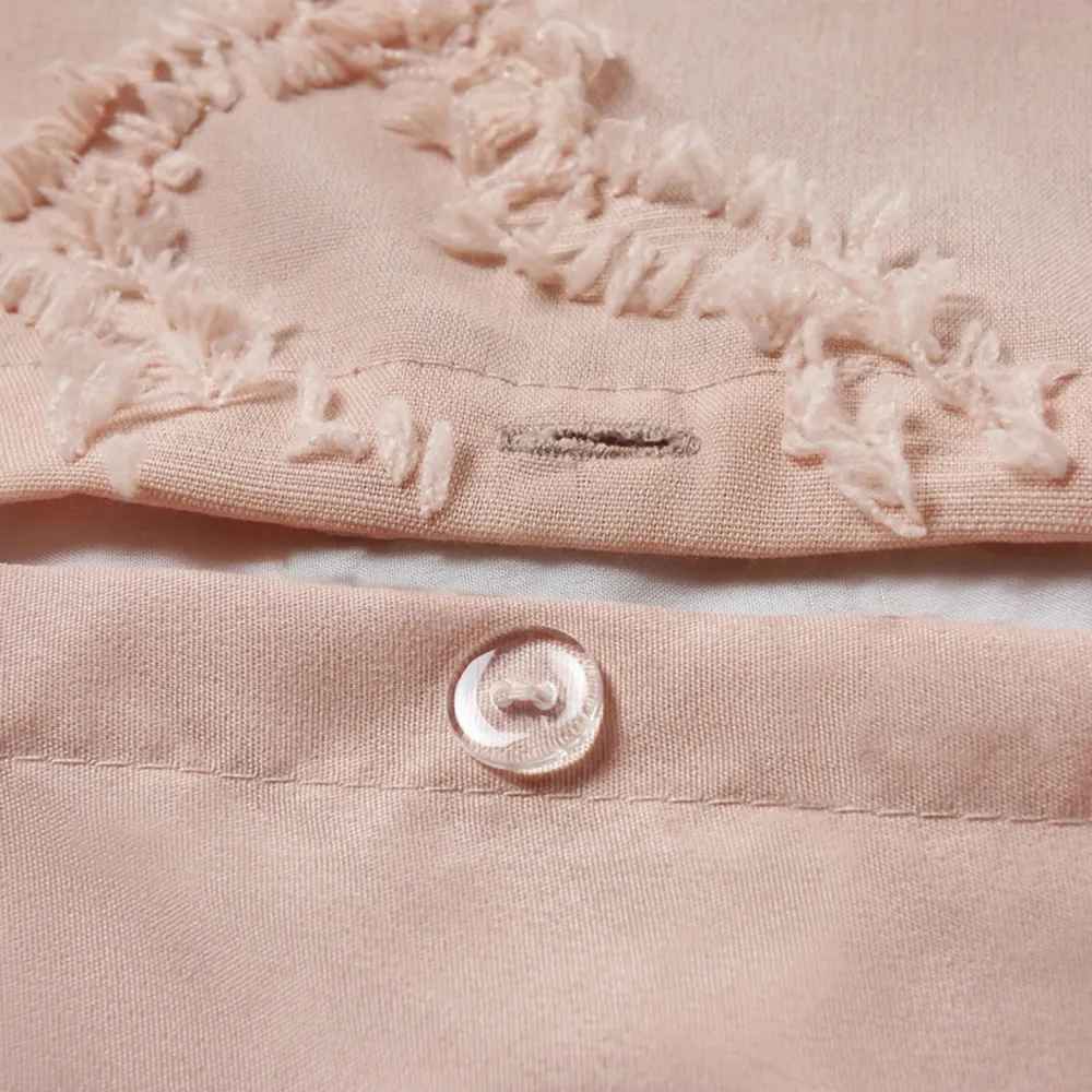 Ophelia Double Tufted Duvet Set - Blush, Microfibre