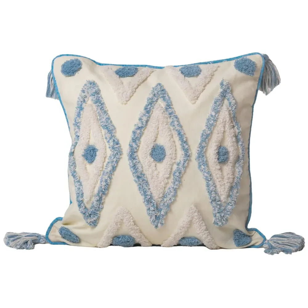 Oslo Tufted Cushions 2 Pack - Blue image