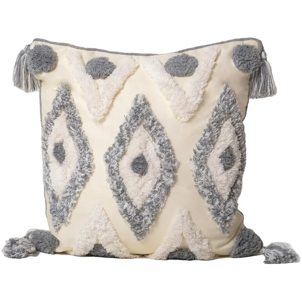 Oslo Tufted Cushions 2 Pack - Grey