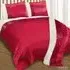 Perez Single Duvet Set - Burgundy, Faux Silk