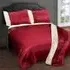 Perez Single Duvet Set - Red, Faux Silk