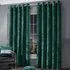 Plain Crushed Velvet Curtains - Emerald