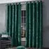 Plain Crushed Velvet Curtains - Emerald