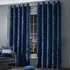 Plain Crushed Velvet Curtains - Navy Blue