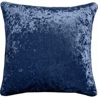 Plain Crushed Velvet Filled Cushion 2 Pack - Navy