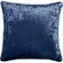 Plain Crushed Velvet Filled Cushion 2 Pack - Navy