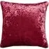 Plain Crushed Velvet Filled Cushion 2 Pack - Red