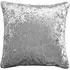 Plain Crushed Velvet Filled Cushion 2 Pack - Silver