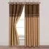 Renatta Eyelet Curtains with Faux Silk Stripes - Latte