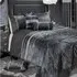 Rienzo King Size Diamante Duvet Set - Charcoal, Velvet