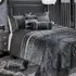Rienzo Single Diamante Duvet Set - Charcoal, Velvet