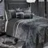 Rienzo Super King Size Diamante Duvet Set - Charcoal, Velvet