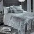 Rienzo Super King Size Diamante Duvet Set - Silver, Velvet