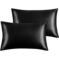 Satin Pillowcase 2 Pack - Black