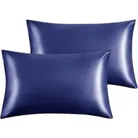 Satin Pillowcase 2 Pack - Blue