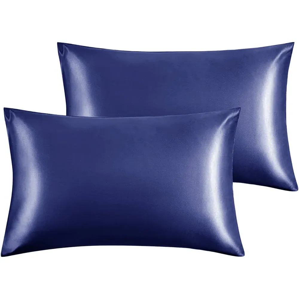 Satin Pillowcase 2 Pack - Blue