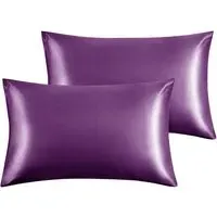 Satin Pillowcase 2 Pack - Purple