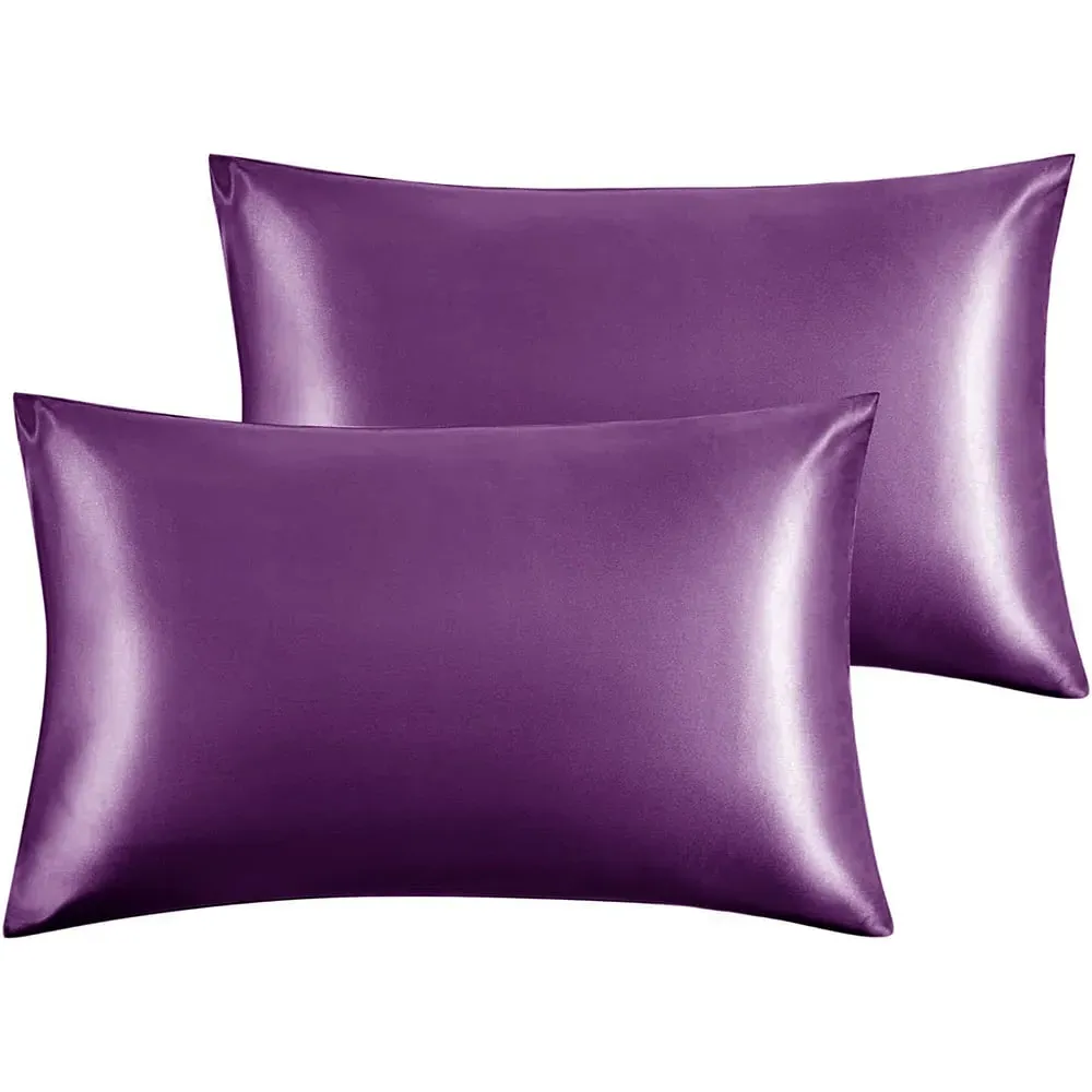 Satin Pillowcase 2 Pack - Purple