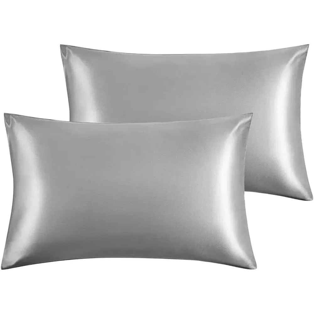 Satin Pillowcase 2 Pack - Silver