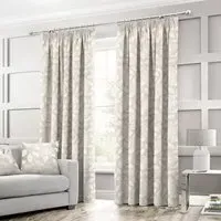 Serena Tape Top Curtains - Cream, Polyester